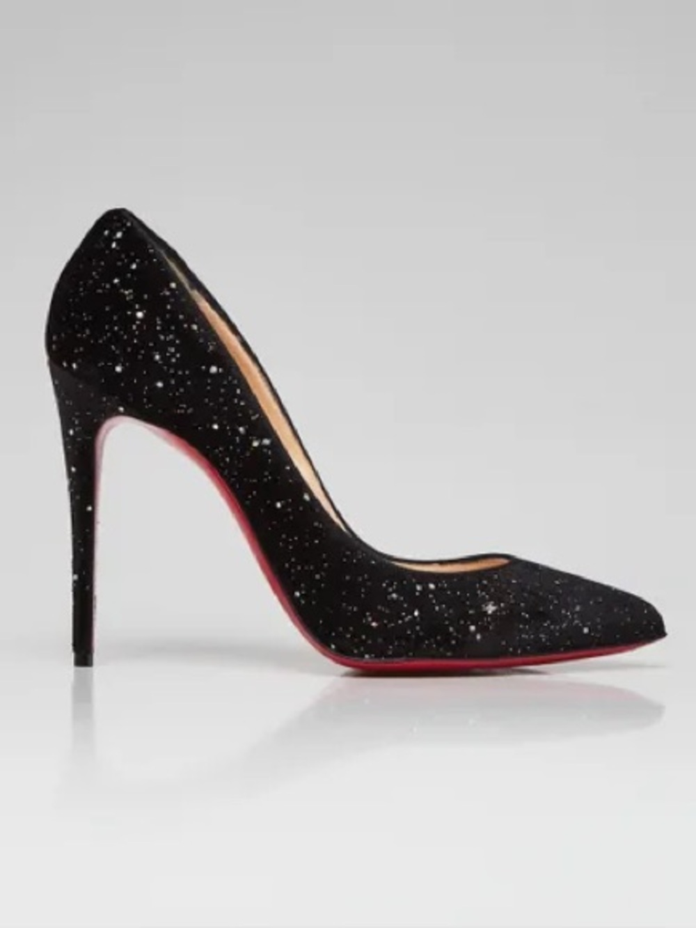 Christian Louboutin Black Velvet Galactica Pigalle Follies 100 Pumps